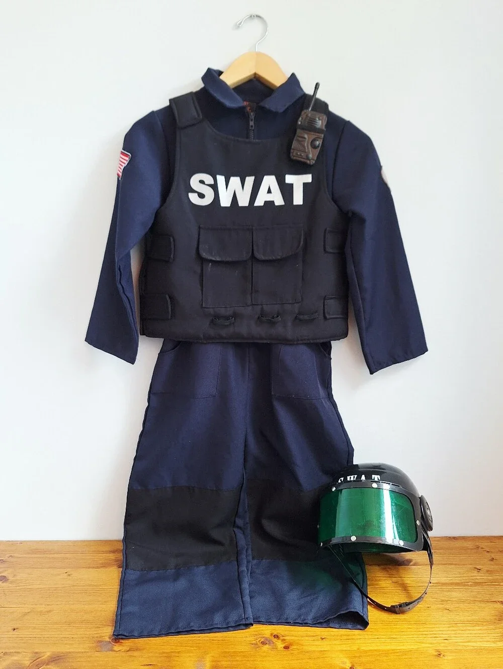 Kids Police Officer Halloween Costume Size 6/7 Complete Dress Up Set